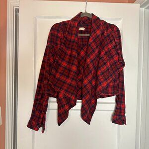 Levis Lightweight Plaid Shawl Collar Jacket - Size M